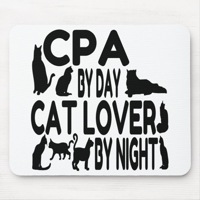 Cat Lover CPA Mouse Pad (Front)