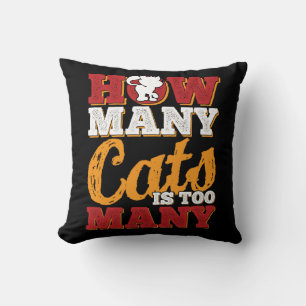 Cat Lover Crazy Cat Lady Kitty Cat Mom Dad Kitties Throw Pillow