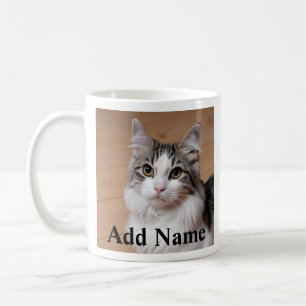 Cat Lover Custom Photo and Name Personalized Coffee Mug
