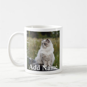 Cat Lover Custom Photo and Name Personalized Coffee Mug