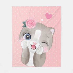 Cat Lover   Cute Little Kittens Fleece Blanket