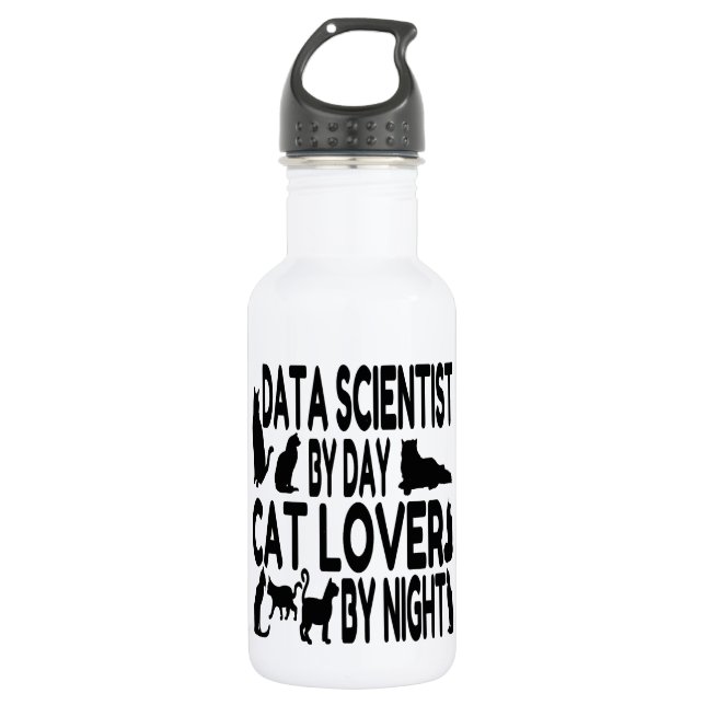 Cat Lover Data Scientist 532 Ml Water Bottle (Front)
