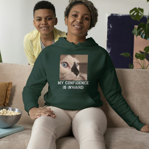 Cat Lover Deep Forest White Quote Custom Pet Photo Hoodie