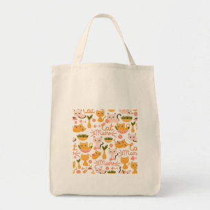 cat lover design tote bag
