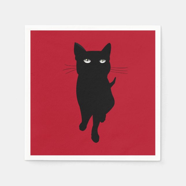 Cat lover dinner party napkin (Front)