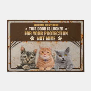 Cat Lover Doormat, Cat Welcome Mat, Funny Cat Gift Doormat