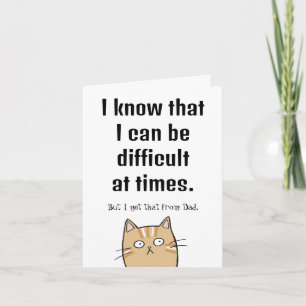 Cat Lover Easy Customizable Funny Mothers Day Card