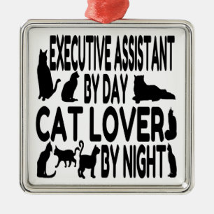 Cat Lover Executive Assistant Metal Ornament