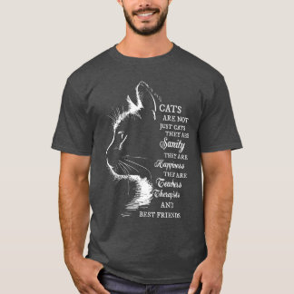 Cat Lover Felineherapy Inspirational Cat Mom Pet L T-Shirt