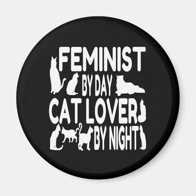 Cat Lover Feminist Magnet (Front)