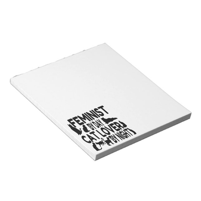 Cat Lover Feminist Notepad (Angled)