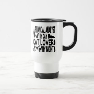 Cat Lover Financial Analyst Travel Mug