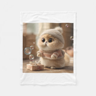 cat lover fleece blanket
