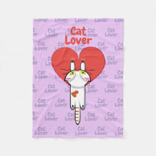 Cat lover fleece blanket