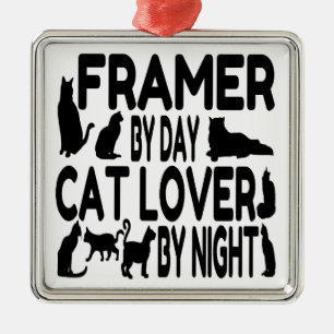 Cat Lover Framer Metal Ornament