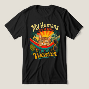 Cat Lover Funny Vacation Hammock Relaxation Gift Tri-Blend Shirt