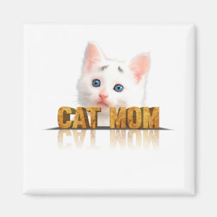 Cat lover gift   cat mom gift   best cat mom ever magnet