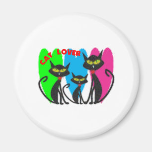 Cat Lover Gifts---Unique Cats--Bright Colours Magnet