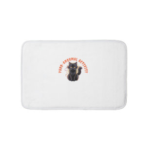 Cat Lover Halloween Purr-anormal Activity Spooky C Bath Mat