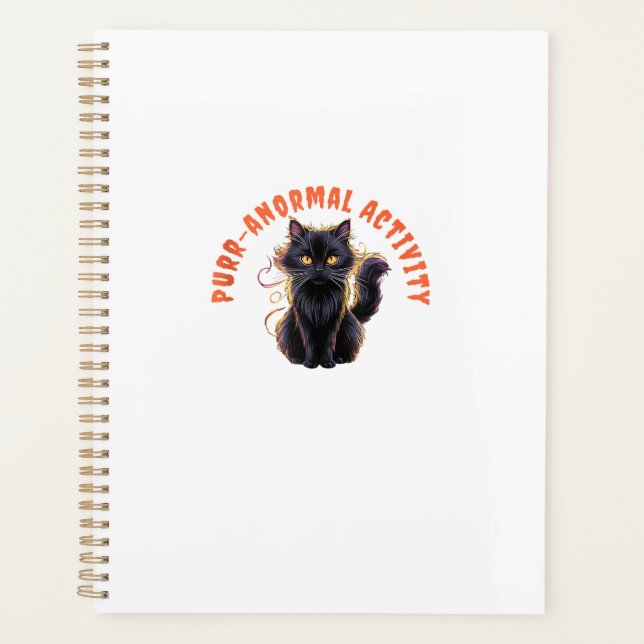 Cat Lover Halloween Purr-anormal Activity Spooky C Planner (Front)