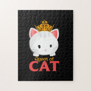 Cat Lover I Am A Queen Of Cat Jigsaw Puzzle