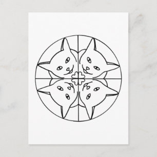 Cat Lover Kaleidoscope Cats Hearts Postcards