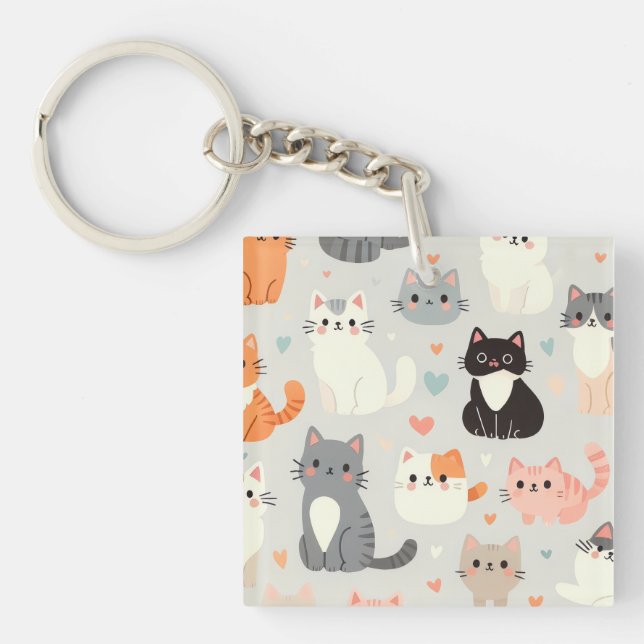 Cat Lover  Keychain (Front)