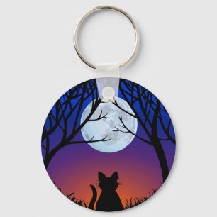 Cat Lover Keychain Fat Cat Key Chains Customizable