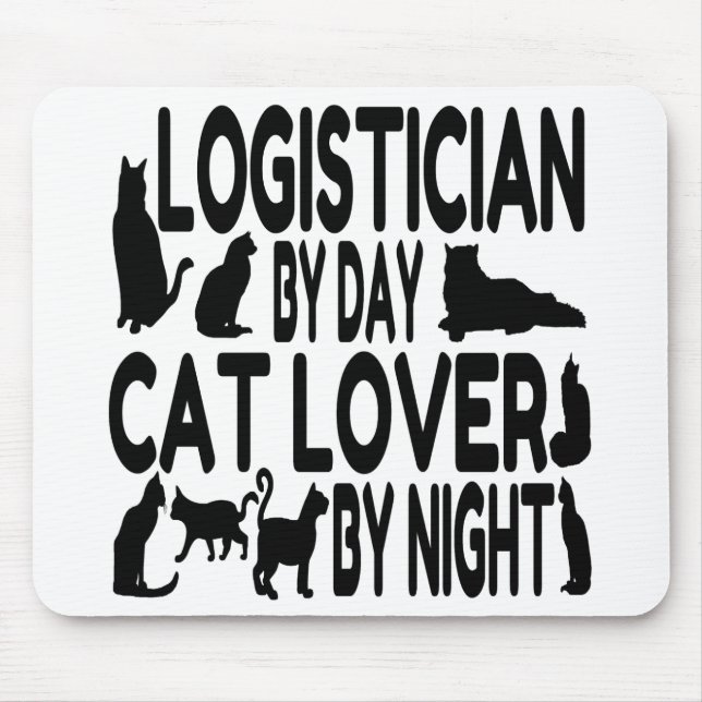 Cat Lover Logistician Mouse Pad (Front)