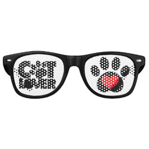 Cat Lover Logo Retro Sunglasses