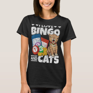 Cat Lover Lotto Bingo Player Animal Pet Gambling H T-Shirt