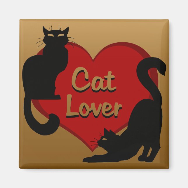 Cat Lover Magnet Kitty Cat Fridge Magnet Customize (Front)
