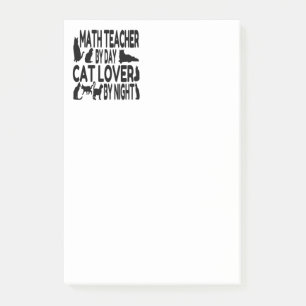 Cat Lover Math Teacher Post-it Notes