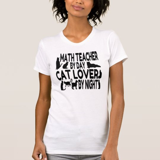 Cat Lover Math Teacher T-Shirt