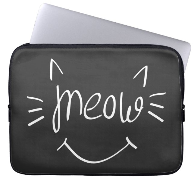 Cat Lover Meow  Laptop Sleeve (Front)