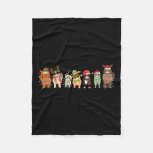 Cat Lover Meowy Christmas Family Pjs Matching Men Fleece Blanket