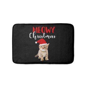 Cat Lover Merry Christmas catmas Bath Mat