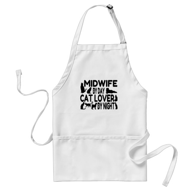 Cat Lover Midwife Standard Apron (Front)
