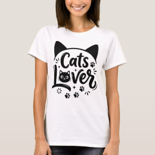 Cat Lover Minimalist Typography Modern Pet Parent  T-Shirt