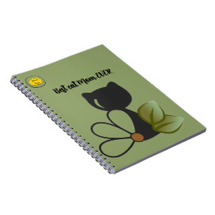 Cat lover Mom Photo  orange Notebook