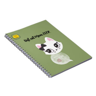 Cat lover Mom Photo  orange Notebook