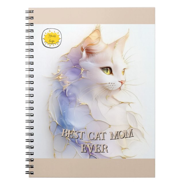 Cat lover Mom Photo  orange Notebook (Front)