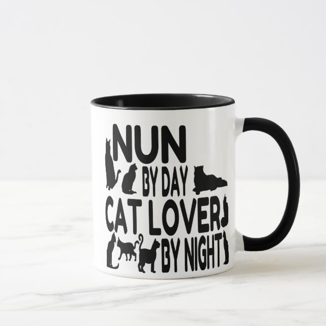 Cat Lover Nun Mug (Right)