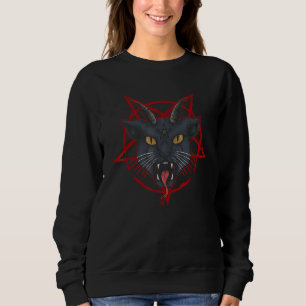 Cat Lover Occult Satanic Satan Devil Satanicat Sweatshirt