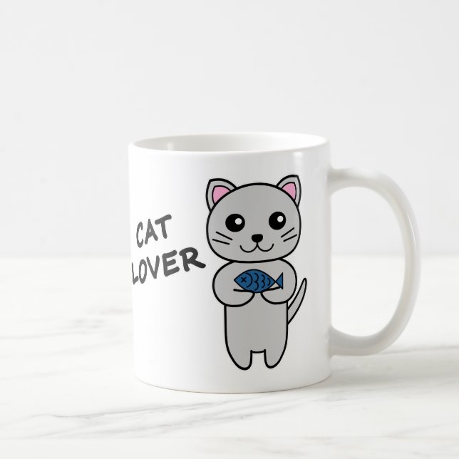 CAT LOVER Personalised Coffee Mug (Right)