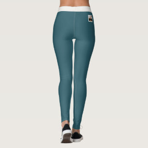 Cat Lover Pet Mom Dark Teal Neutral Personalized Leggings