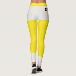 Cat Lover Pet mom Neutral Blazing Yellow Stripes Leggings