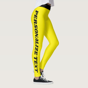 Cat Lover Pet Mom Yellow Black Pattern Personalize Leggings