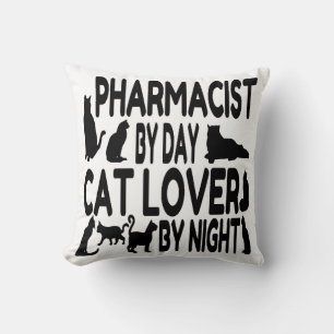 Cat Lover Pharmacist Throw Pillow