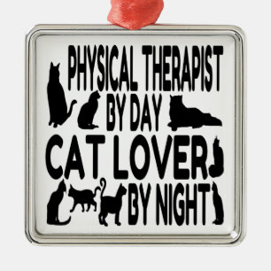 Cat Lover Physical Therapist Metal Ornament